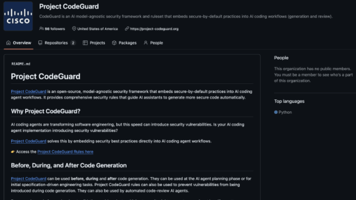 【実例比較】Project CodeGuardでAI生成コードのセキュリティリスクを軽減する 【実例比較】Project CodeGuardでAI生成コードのセキュリティリスクを軽減する