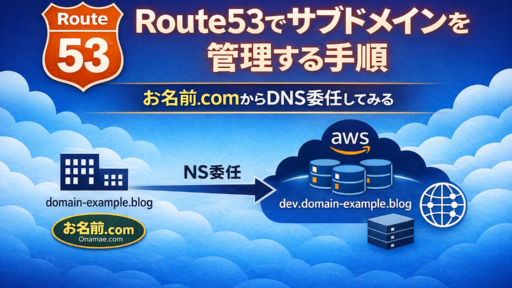 Route53でサブドメインを管理する手順（お名前.comからDNS委任）