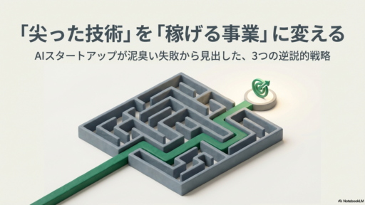 「尖った技術」を「稼げる事業」に変える：AIスタートアップが数々の失敗から学んだ3つの逆説的戦略
