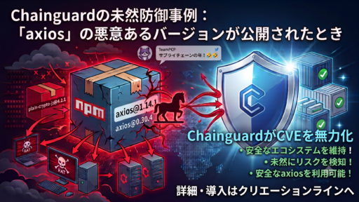 Chainguardの未然防御事例：人気プログラム「axios」の悪意あるバージョンが公開されたとき