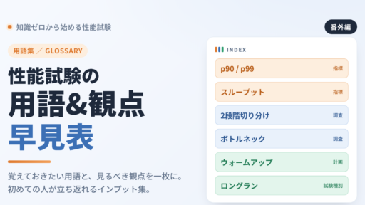 はじめての性能試験：用語＆観点の早見表（番外編）