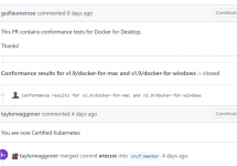 (Japanese text only.) Docker for DesktopがKubernetesの公式認定を取得 #docker #kubernetes #k8s