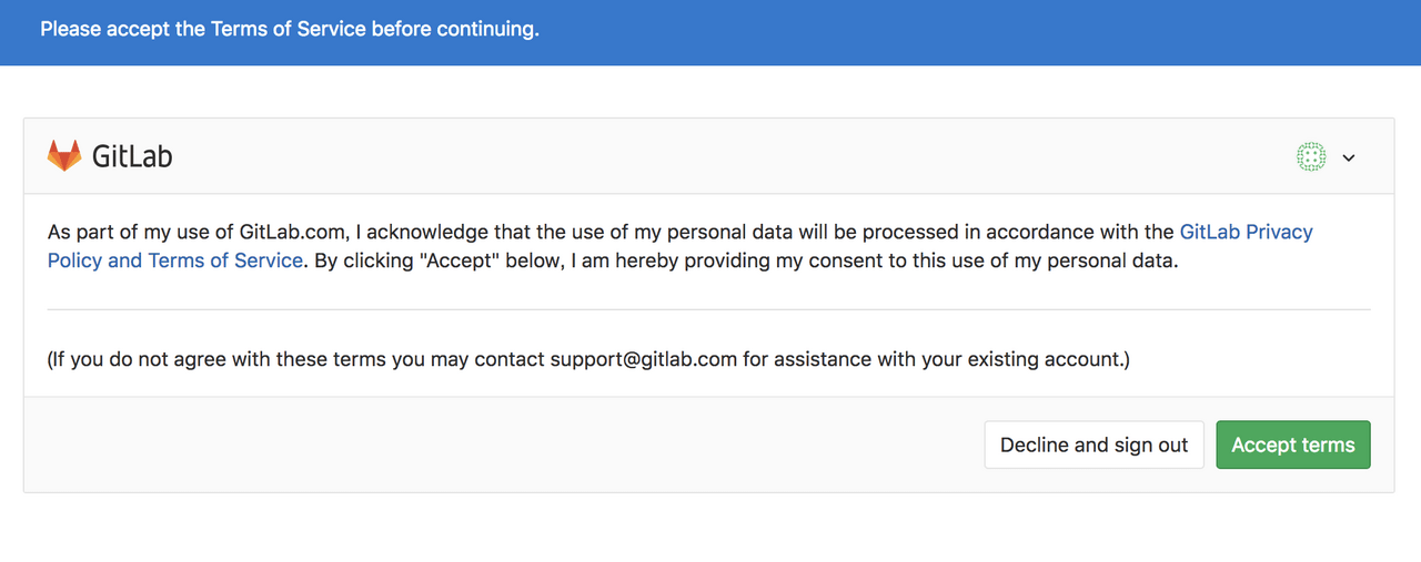 gitlab terms of service